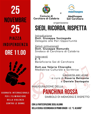 SIEDI, RICORDA, RISPETTA...25 Novembre 2025