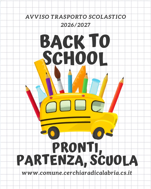 Avviso - TRASPORTO SCOLASTICO 2026/2027